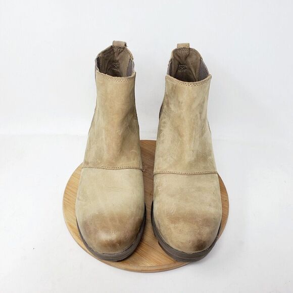 Sorel Joan of Arctic Wedge‎ Chelsea Boots Womens 10.5 Tan Burnished Brown Winter - Picture 3 of 12